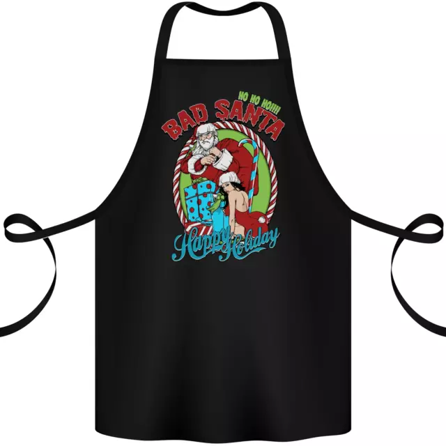 Christmas Bad Santa Funny Xmas Cotton Apron 100% Organic