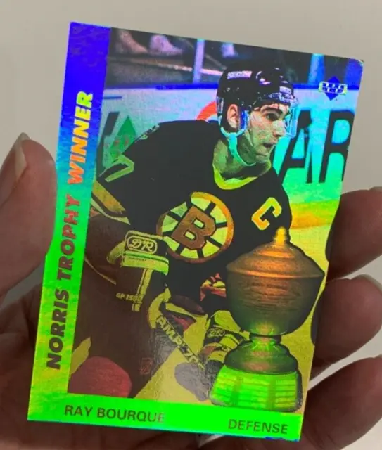 NHL RAY BOURQUE Boston Bruins 1991-92 Upper Deck Hologram Trading CARD #AW5