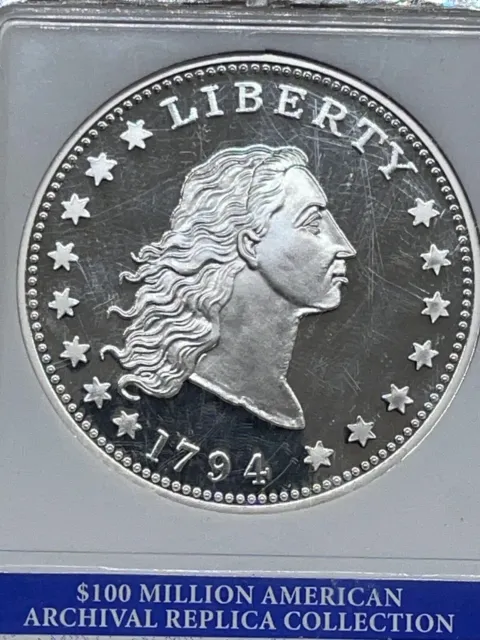 American Mint Archival 1794 Flowing Hair Silver Dollar Proof.  Must See