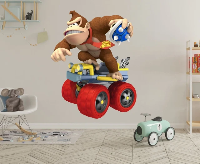 AUTOCOLLANT MURAL AMOVIBLE Donkey Kong Super Mario Bros Kart enfants ...