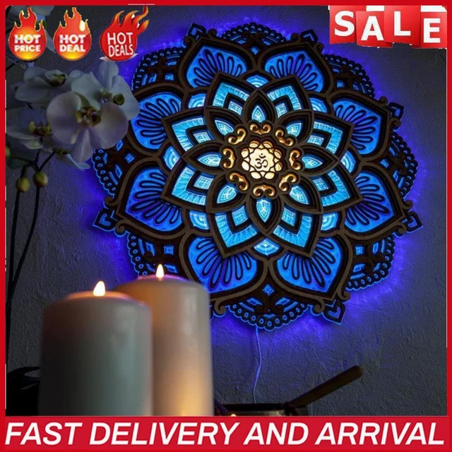 Mandala Wall Hanging Lamp Ornaments USB LED Bedroom Ambient Lamp Home Decoration