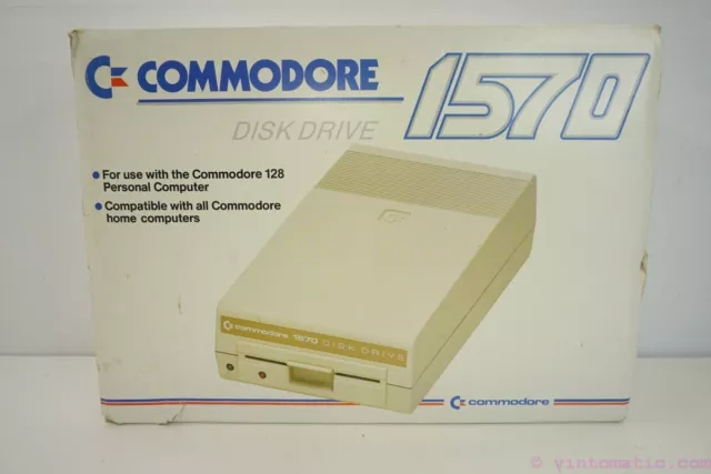 Vintage Commodore 1570 5.25-inch Floppy Disk Drive - Works - with box - Rare!
