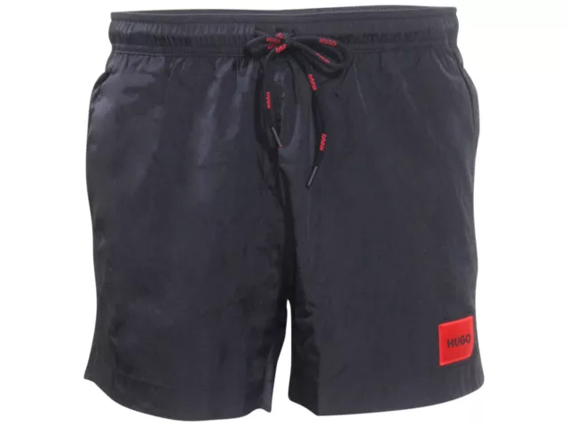 Hugo Boss Men's Dominica Swim Trunks Black Quick Dry Swimwear Shorts Sz. L