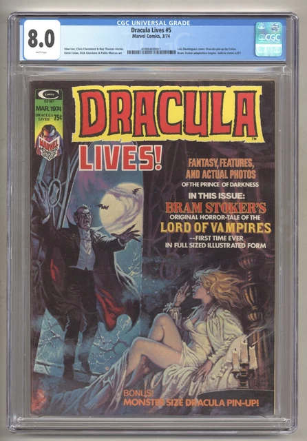 Dracula Lives 5 (CGC 8.0) Roy Thomas, Gerry Conway 1974 Marvel Comics (Q889)