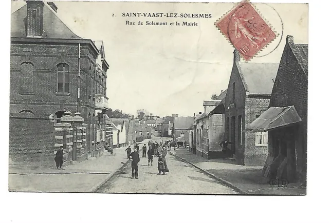 59 Saint Vaast Lez Solesmes Rue De Solemont Et La Mairie Xx Middle State Xx