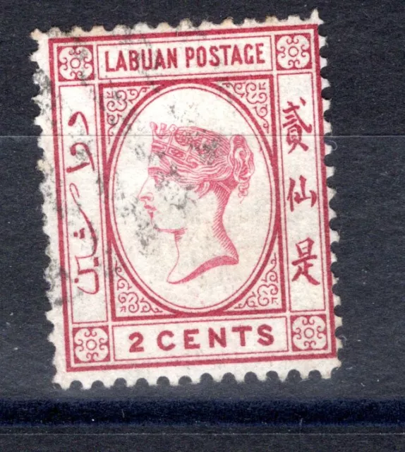 North Borneo - Labuan 1892 sg 39 2c rose-lake fine used