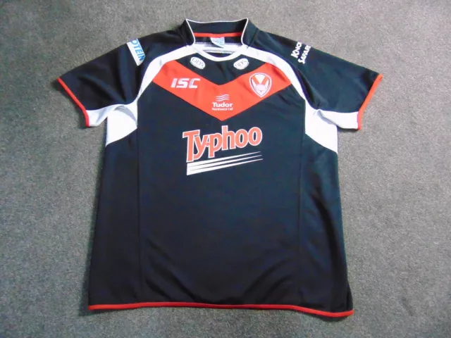 Men's St Helens ISC Rugby League 2013 Away Shirt Size XXL in  Black