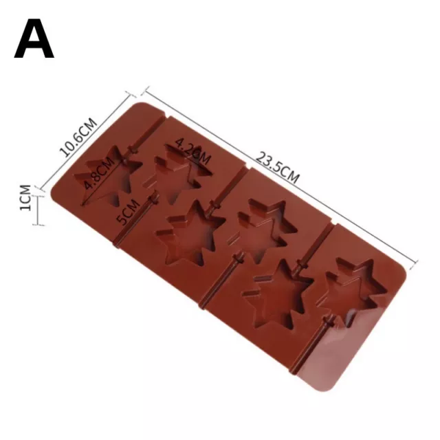 Silicone Lollipop Mould Cake Ice Tray Hard Candy Chocolate Baking Mold 8 Styles