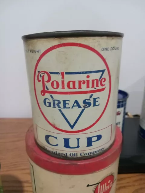 Polarine 1lb Cup Grease Standard Oil Company Early Rare Can