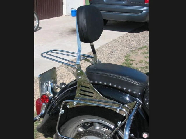 thumbnail image 2 of Cavalry Sissy Bar With Backrest For Yamaha V-Star 1300 - Chrome, Direct Fit 2 of 6