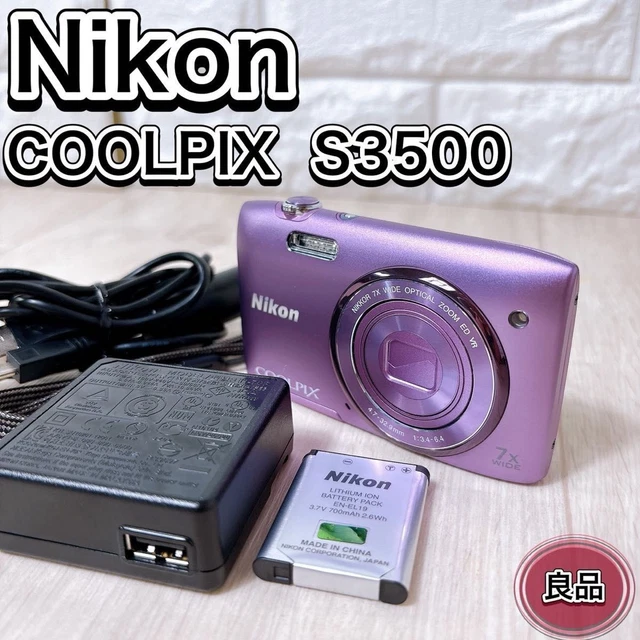 【美品】Nikon COOLPIX S3500 パープル　動作確認済 超美品 NIKON ニコン coolpix s3500 パープル 基本動作確認済