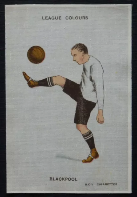 BLACKPOOL League Colours Silk 1920 POSTCARD BROWN PRINT