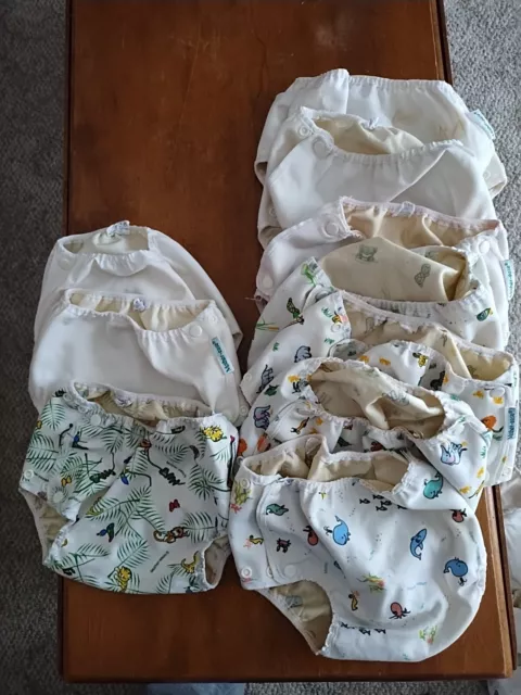 Cloth Diaper Covers Lot Of 10 Mother-ease Mediums And Larges Pre-owned