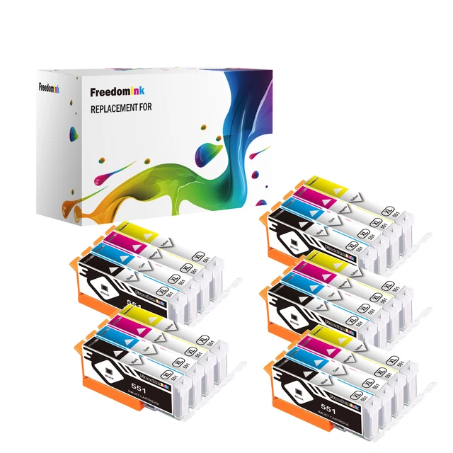 20x XXL Druckerpatronen für Farbe Canon CLI-551 P7250 MG5450 MG5550 MG6450 MX925