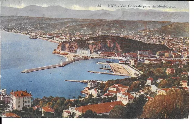 France Cpa Non Circulee Nice General View Taken From Mont Boron
