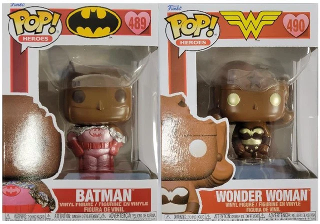 Batman Wonder Woman DC Heroes Funko Pop! Chocolate Valentines Set (2) IN STOCK!