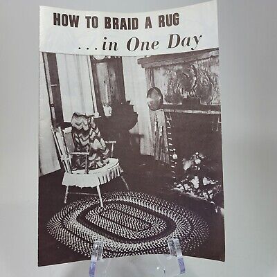 Cómo Trenza una alfombra en un día, C. 1949 Colonial Hogar Decoración materiales efímeros