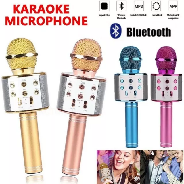 Microfono Wireless per Karaoke Altoparlante Cassa Integrata Bluetooth Portatile