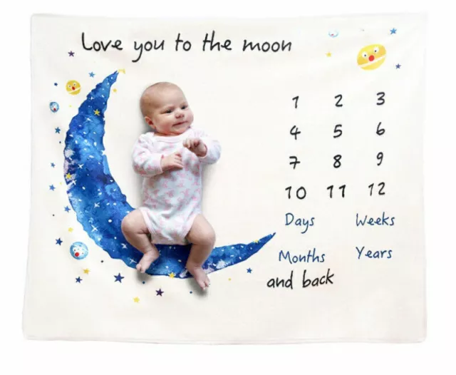 Newborn Baby Monthly Growth Photo Milestone Blanket Photography Background Props