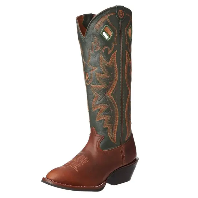 TONY LAMA DAWSON Men's WESTERN Boots RR1016 Green & Brown Size 9D