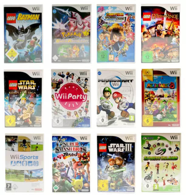 Nintendo Wii Spiele Mario Kart Party Sports Resort Super Smash Bros Brawl Lego