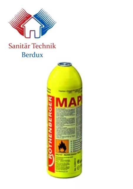 Rothenberger Mapp Gas Spezialgas 7/16“ EU 750 ml / 411 g Schraubgaskartusche NEU 2