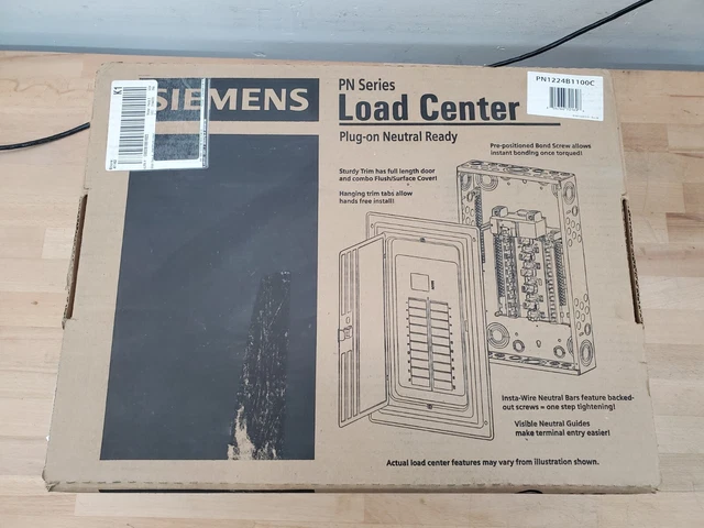 100 Amp 12-Space 24-Circuit Main Breaker Plug-On Neutral Load Center Indoor