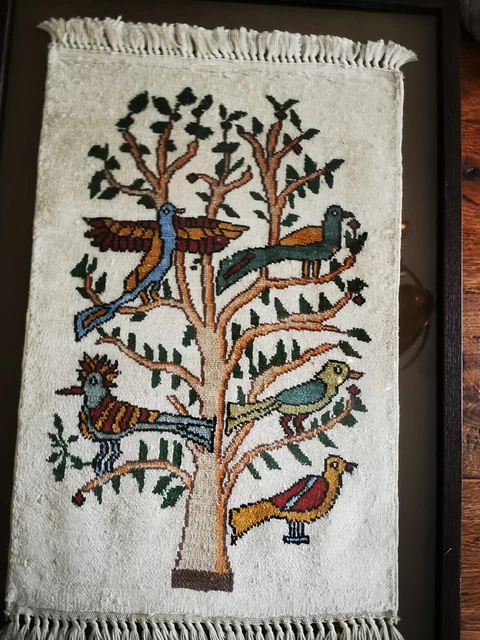 Silk Handmade El Sultan Carpet School Carpet/Rug/Tapestry "Tree of Life" Framed