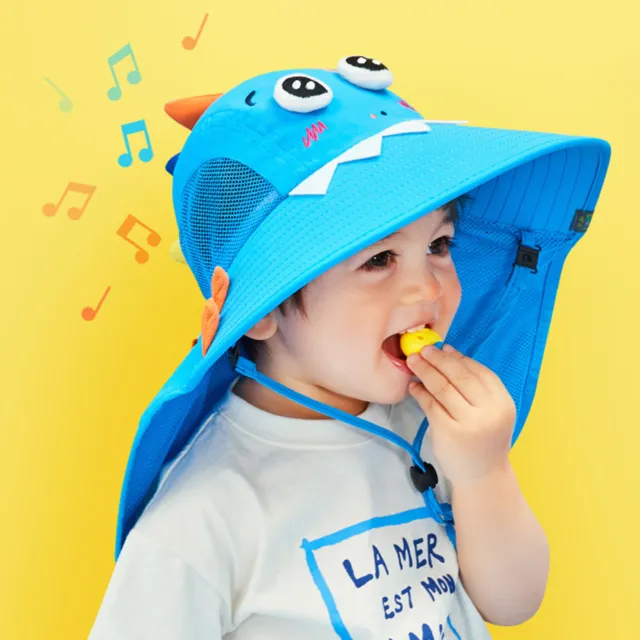 Cappello aderente tesa larga adorabile traspirante per bambini cappuccio ombrellone protezione UV