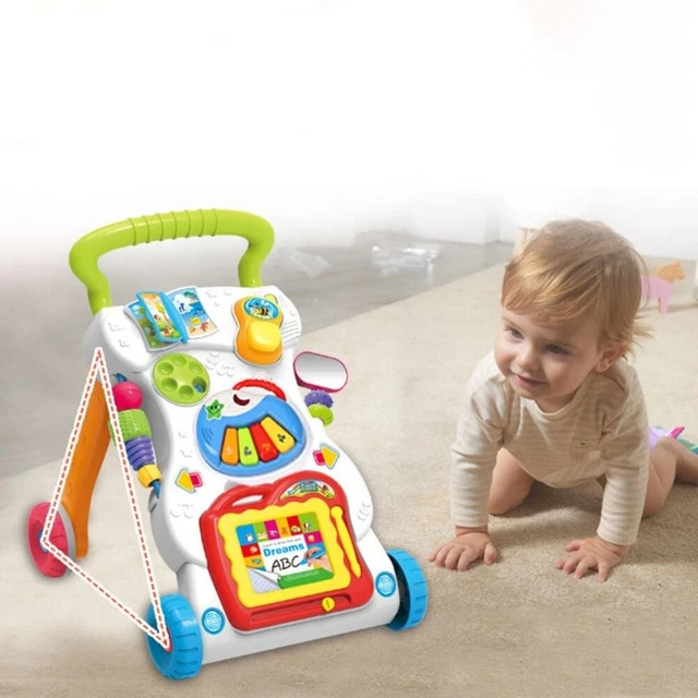 Tornillo Walker Sit-to-Stand Baby Walker Alta Calidad Niño Carro