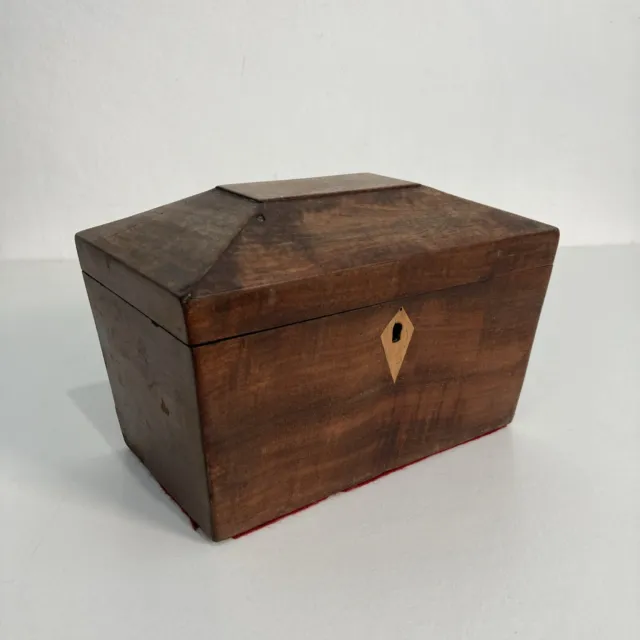 Antique Art Deco Sarcophagus Shaped Wood Box