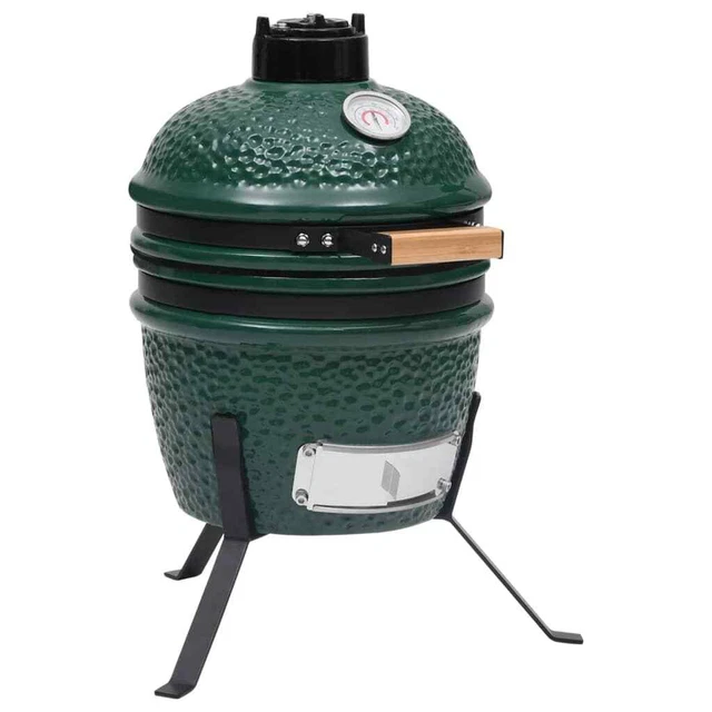 Barbecue à Fumoir Kamado 2-en-1 Céramique 56 cm Extérieur Multicolore vidaXL