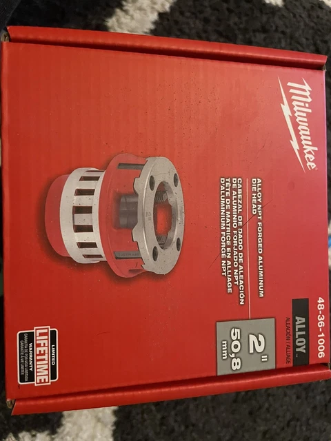 Milwaukee 2'' Alloy Npt Forged Aluminum Die Head new in box