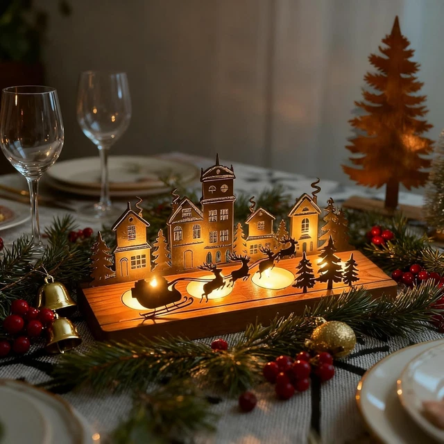 Adventskranz Alte Ziegelformen Zum Dekorieren Holz 4 Kerzenhalter Vintage