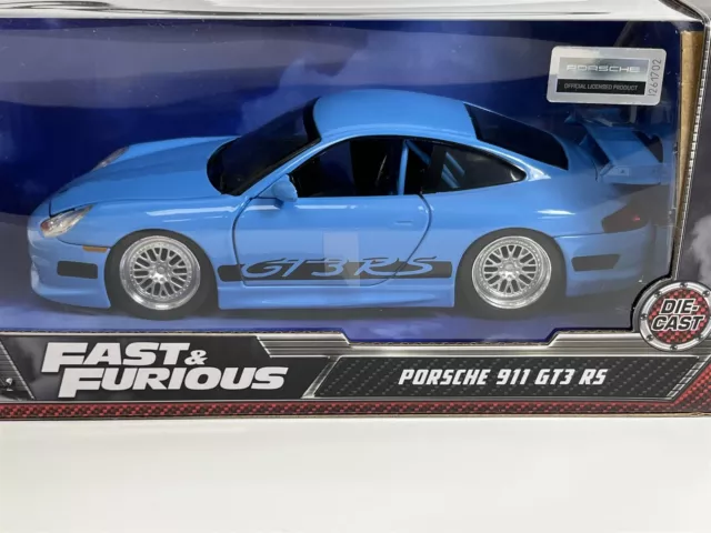 Fast and Furious Brians Porsche 911 GT3 RS Blue 1:24 Scale Jada 253203080