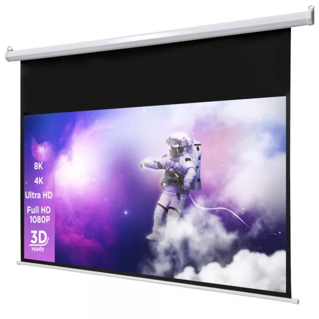 celexon basic Heimkino und Business MotorLeinwand mit Fernbedienung 200x113 16:9