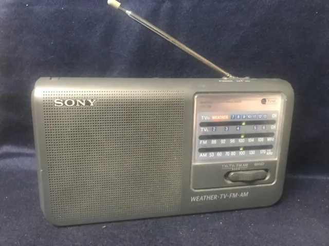 SONY ICF-36 Weather/ AM/FM/TV Portable Radio, Tested and Working