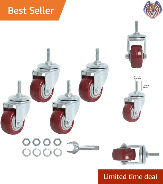 HEAVY DUTY INDUSTRIAL Swivel Caster Wheels - 2 Inch - Set of 4 ...