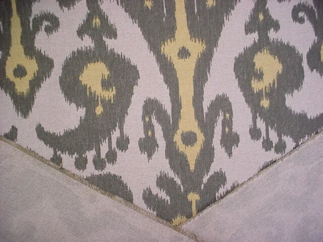 14-5/8Y Kravet Lee Jofa Dusty Mocha Persian Ikat Linen Print Upholstery Fabric 4