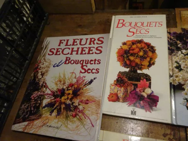 Lot de 7 Livres illustrés sujet : Fleurs séchées 3