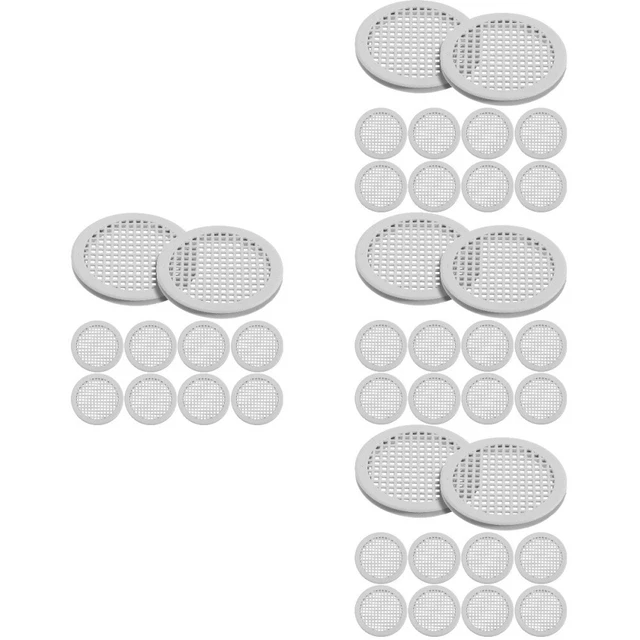 60 Pcs Air Grill Cover Cabinet Air Mesh Stainless Steel Grill Grate Pp