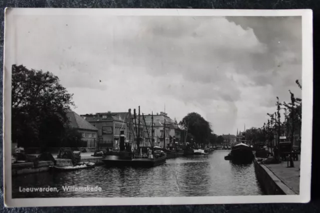 AK Leeuwarden, Willemskade, Kingma's Bank, Schiffe/Boote, 1956