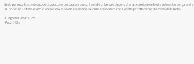 Coltello militare LAMA FISSA tattico sopravvivenza PUGNALE da caccia pesca INOX 2