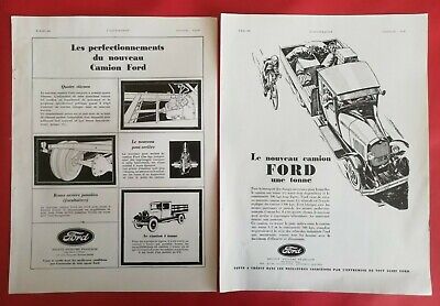 Publicité presse Automobile Camion FORD FICHET CHAPEAUX BURBERRYS 1930 