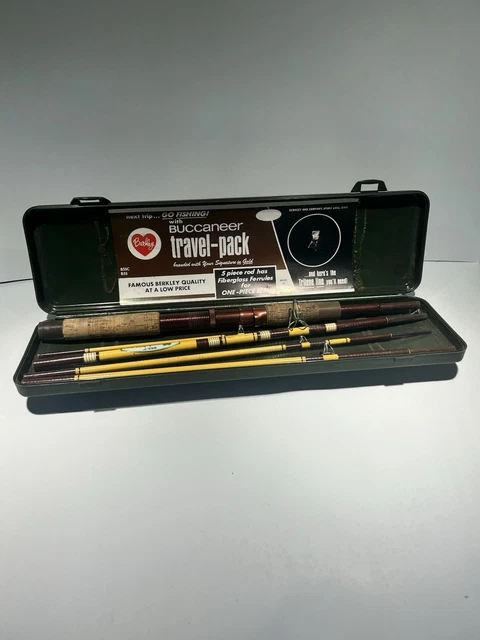 berkley buccaneer fishing rod b5sc Vintage Bucaneer with Case KG Novelties VINTAGE BERKLEY BUCCANEER travel Pack