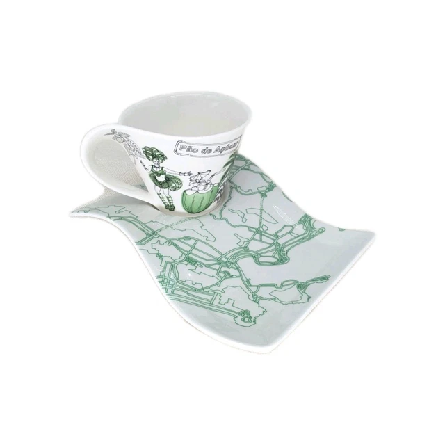 Service 12 Tasses Espresso + Soucoupes Villeroy & Boch New Wave - Blanc, Floral