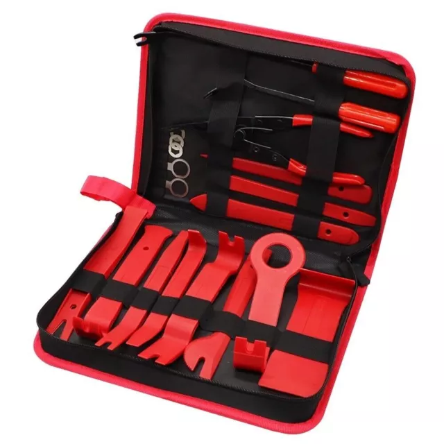 Ensemble d'Outils Démontage Auto Porte Panneaux Radio Sac de Rangement 19 Pièces 3