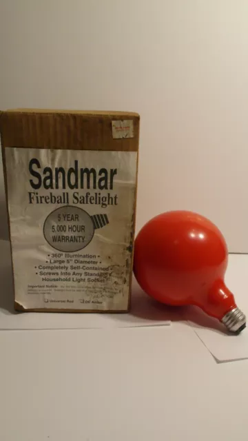 Nuevo Sanmar Fireball Jumbo Safelight 5000 Horas 5 Años Bombilla Roja Cuarto Oscuro