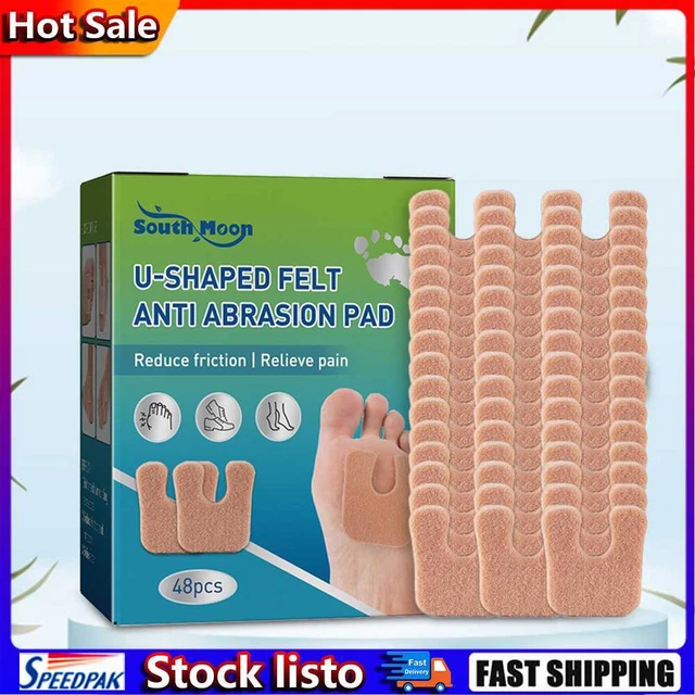 48pcs Anti-Callus Foot Cushion Friction Reduction U-Shaped Felt Callus Pads Hot