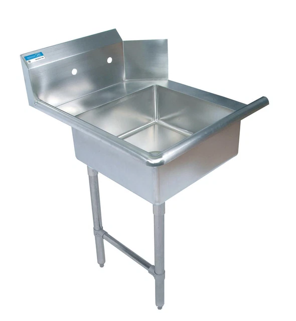 BK Resources BKSDT-48-L-SS 48"W Soiled Straight Dishtable Left Side